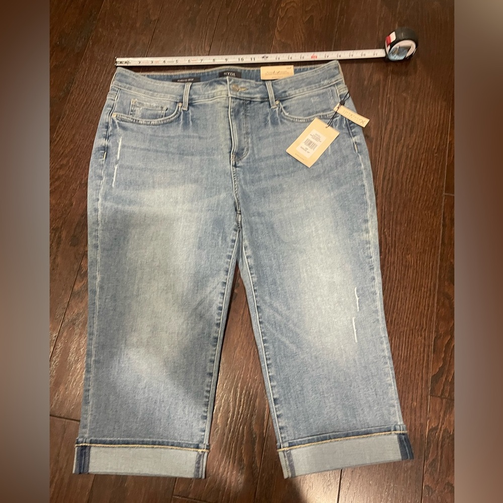 NYDJ Marilyn Straight Crop Cuff Jeans Women Size 16P NEW